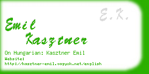 emil kasztner business card